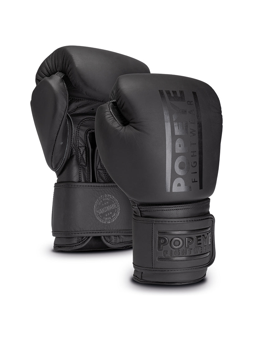 ECHTLEDER BOXHANDSCHUHE 16 OZ SCHWARZ